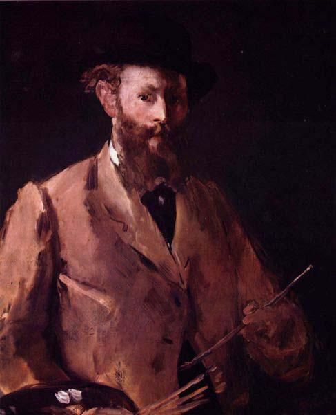 Edouard Manet Self portrait with palette Sweden oil painting art